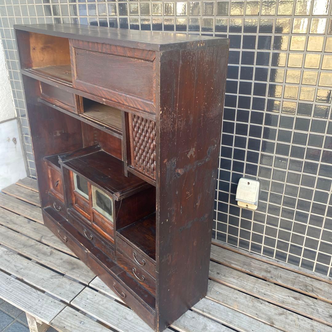 時代物 茶箪笥 水屋箪笥 骨董品 古家具 古民家 アンティーク家具 店舗什器