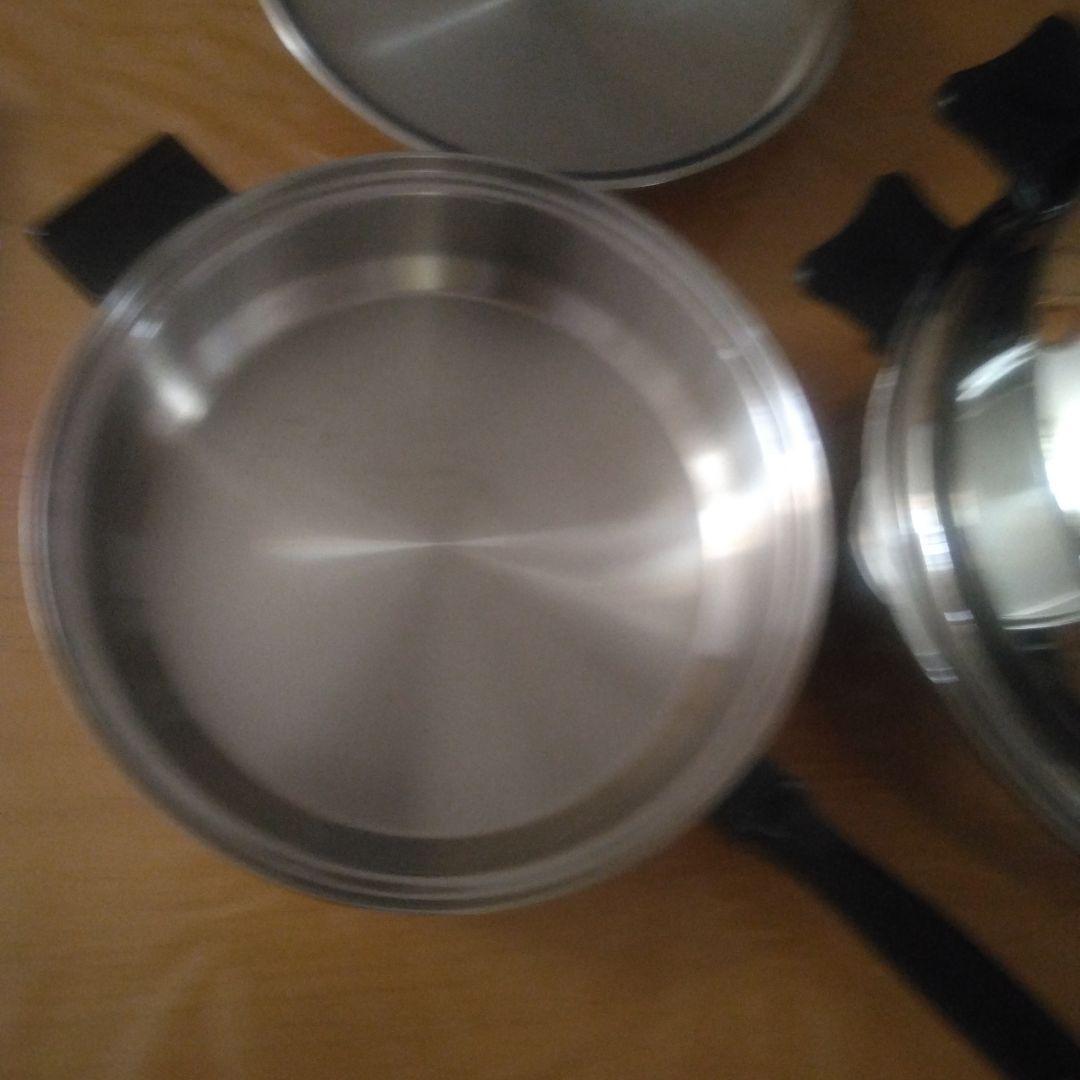 inkor インコア　ダッチオーブン　フライパンステンレス鍋2個セットIH非対応