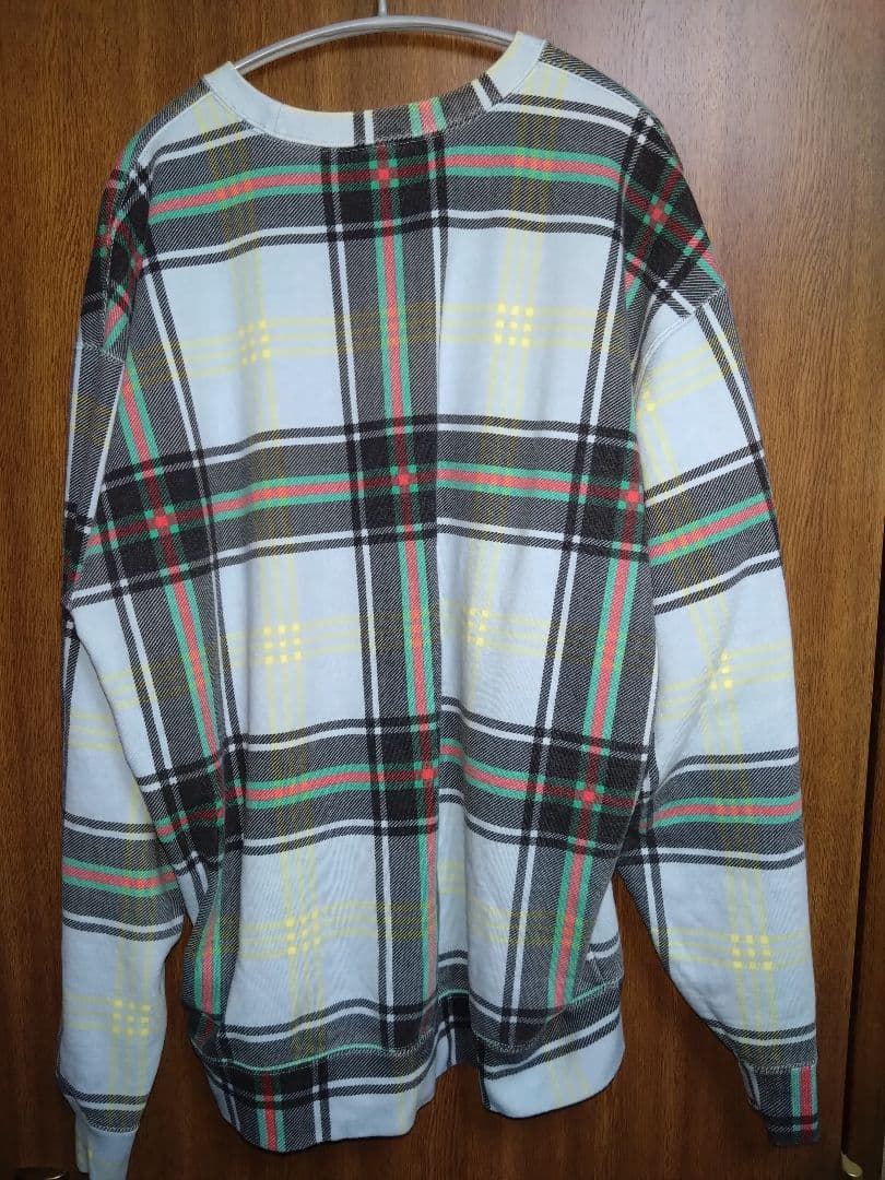最終値下げ　supreme plaid crewneck　スウェット