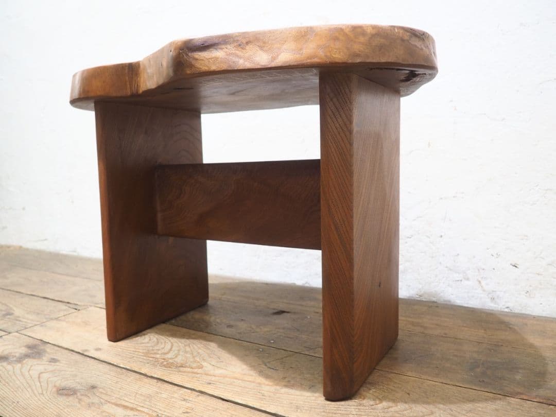 1203 けやきのセンターテーブル　欅　展示台　陳列台　椅子　ベンチ　レトロ