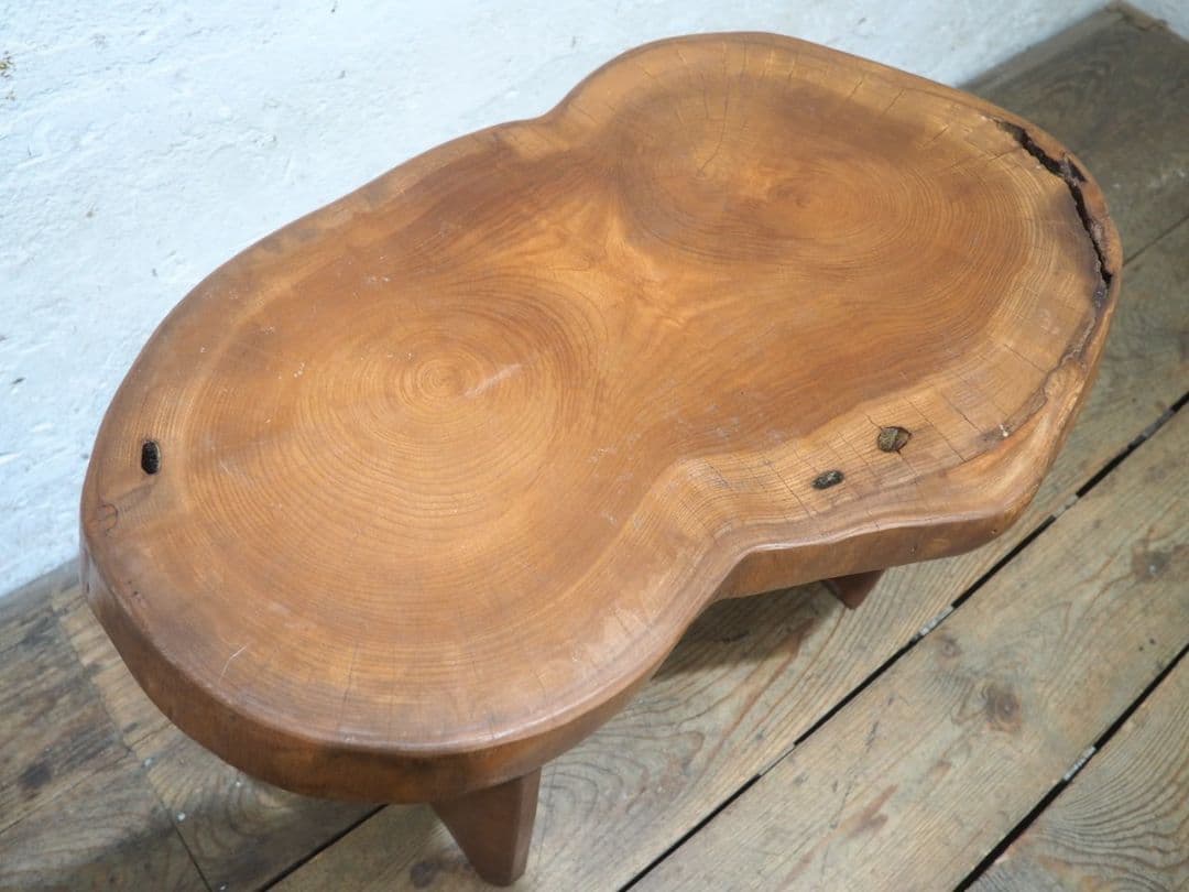 1203 けやきのセンターテーブル　欅　展示台　陳列台　椅子　ベンチ　レトロ