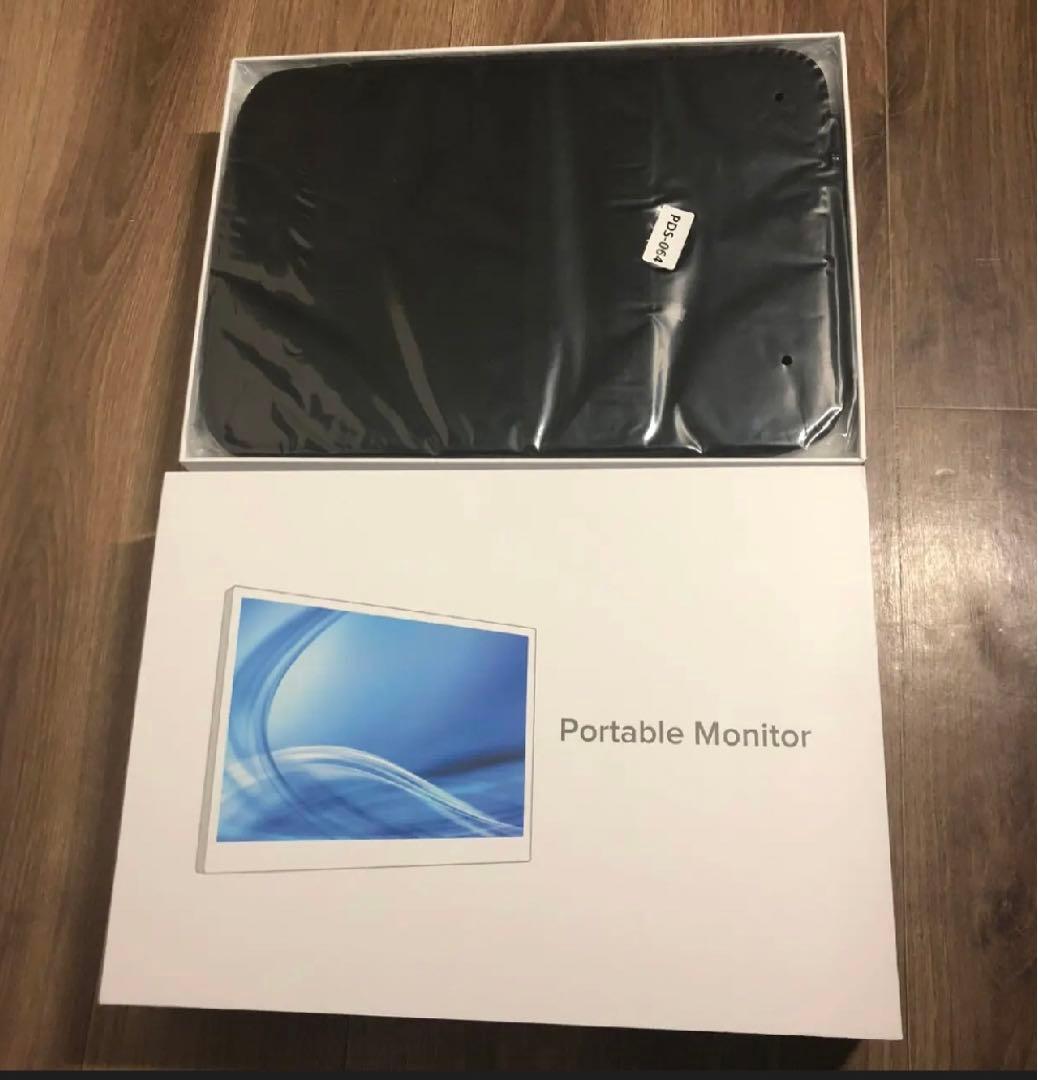 新品！モバイルモニター　15．6インチ　収納ケース付き　軽量　薄型　ポータブル