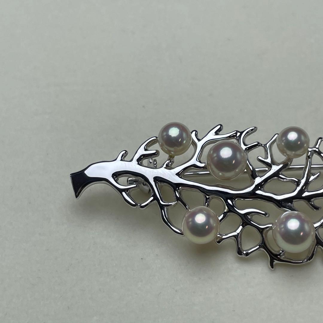 ミキモト アコヤ真珠 ブローチ 最大5.0mm SILVER