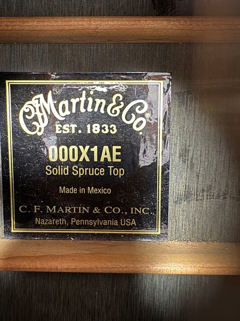 Martin ギター　マーティン OOOX1AE エレアコ　アコギ　ハードケース