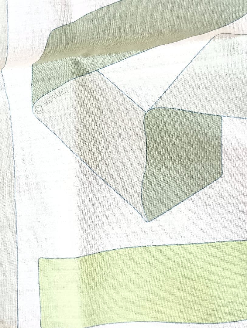 181 HERMÈS エルメス EN DUO ハンカチ コットン