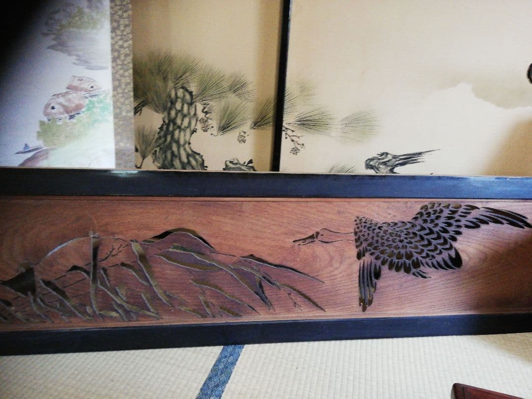 欄間2品（白鳥2羽、草原の白鳥の同サイズ2品)