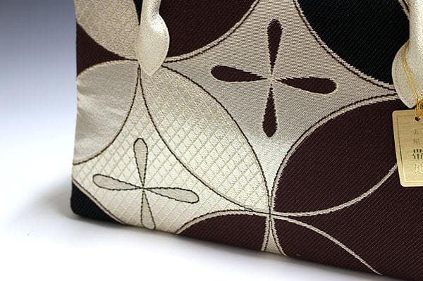 新品未使用品　京都 西陣織正絹帯地使用　利休バッグお茶席　25901