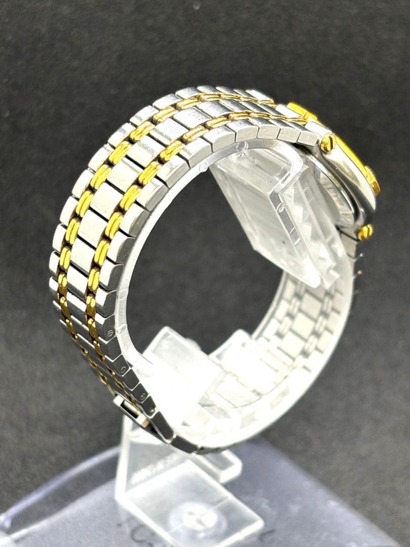 GUCCI 9000Lラウンドデイトゴールド文字盤 QZレディース腕時計 不動