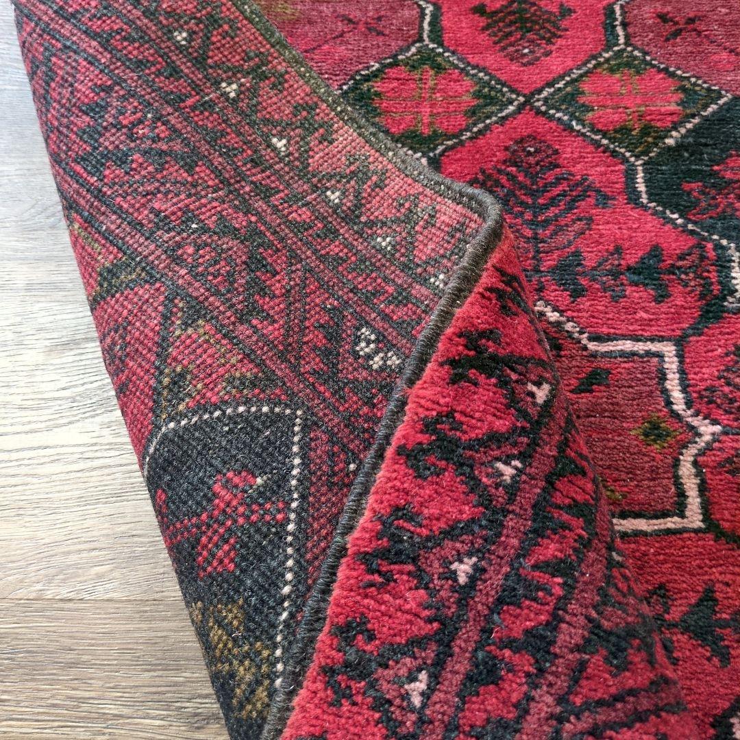 ヴィンテージラグ　トルクメン　トライバルラグ アフガニスタンラグ　手織り絨毯