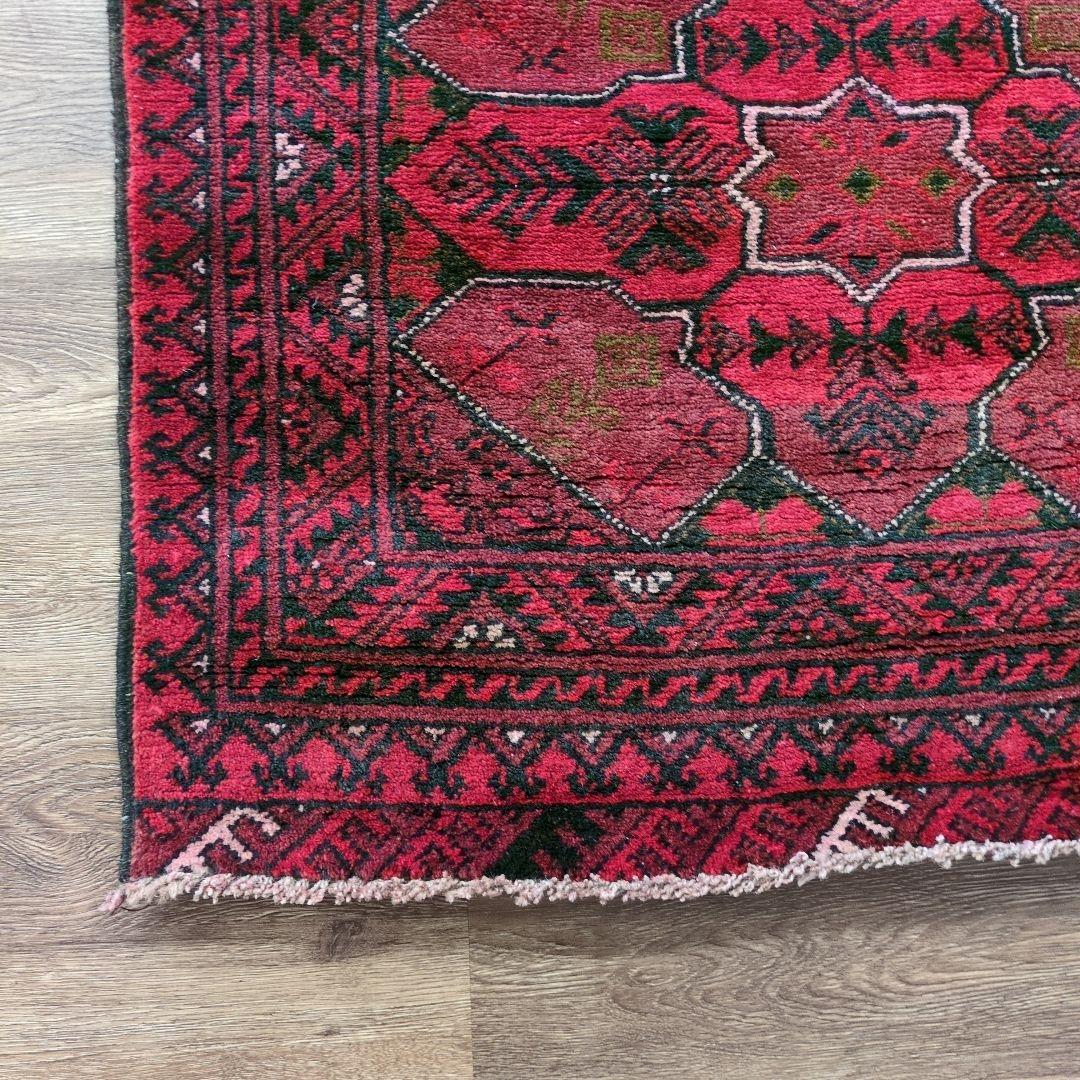 ヴィンテージラグ　トルクメン　トライバルラグ アフガニスタンラグ　手織り絨毯