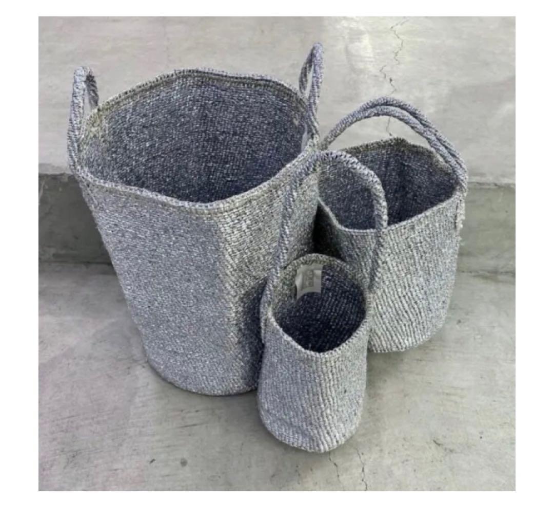 MMark INさま専用 レクタングル　シルバー バスケット Lサイズ