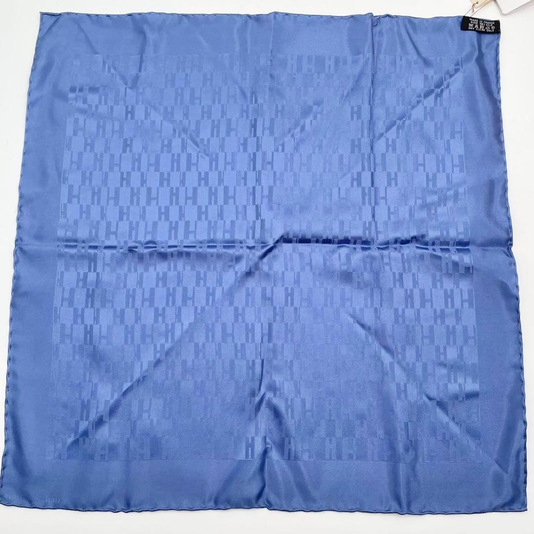 極美品　エルメス　カレ40 スカーフ　ハンカチ　グランH シルク　タグ付き