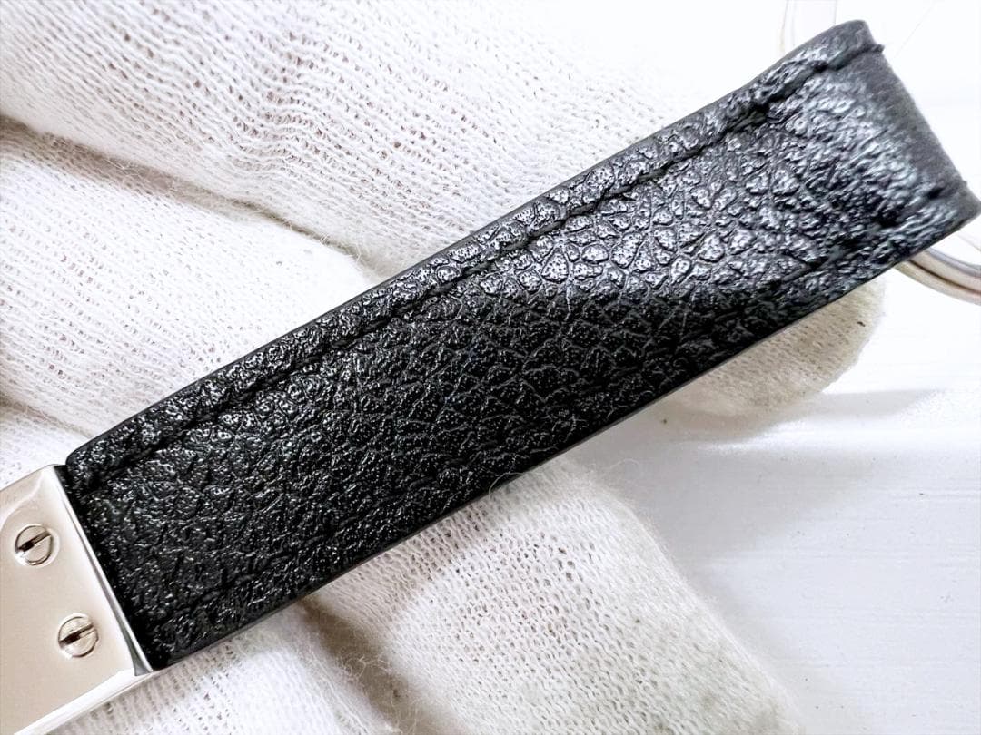 未使用保管　美品　BVLGARI　ブルガリ　マン　キーリング　黒　282704