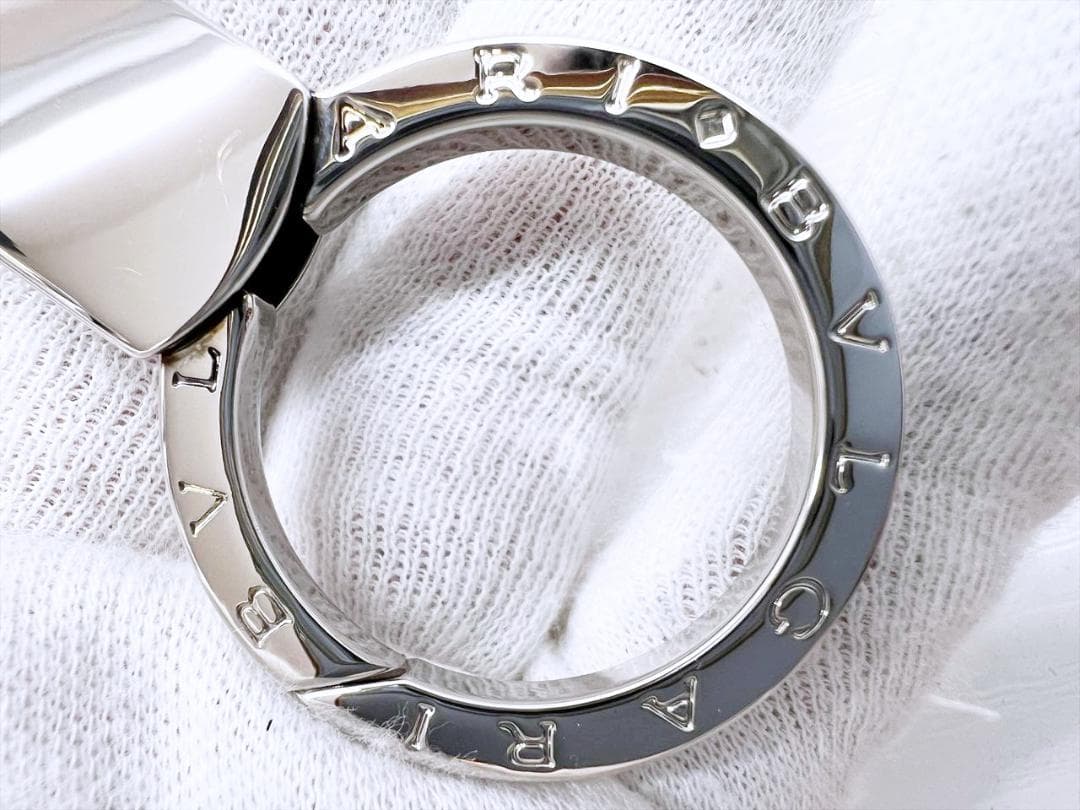 未使用保管　美品　BVLGARI　ブルガリ　マン　キーリング　黒　282704
