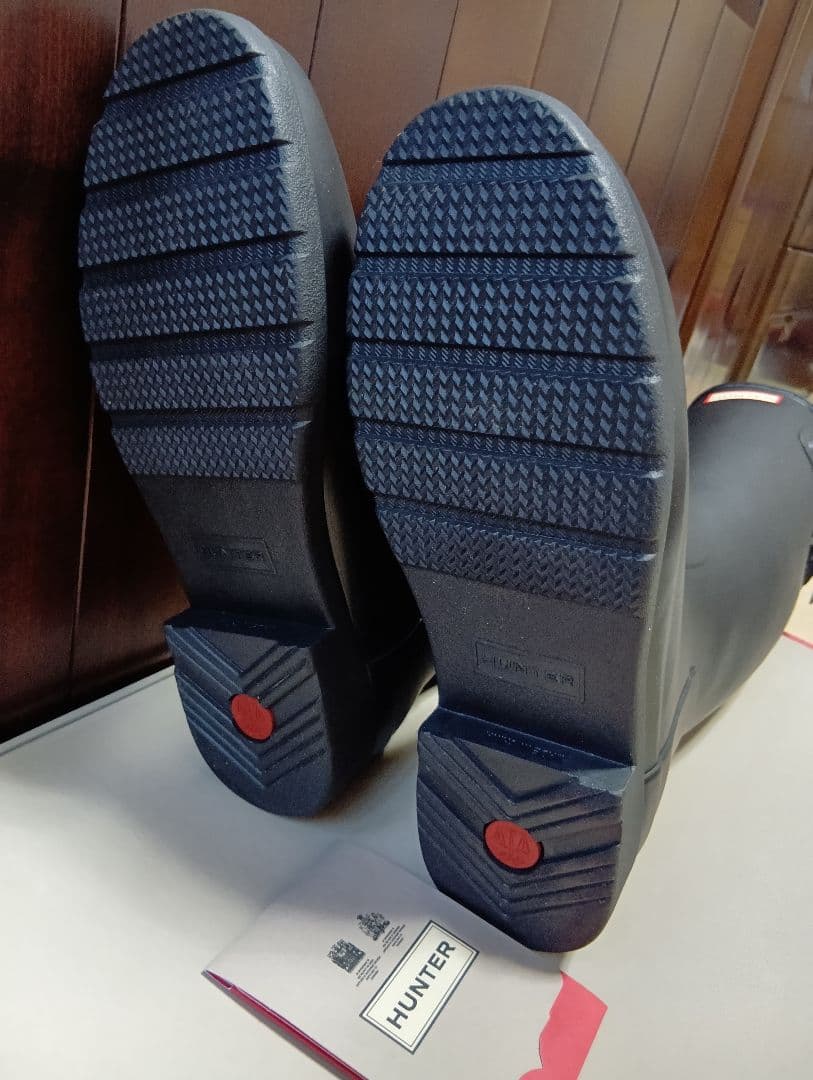 ひろ　HUNTER ブラック レインブーツ バックル付き