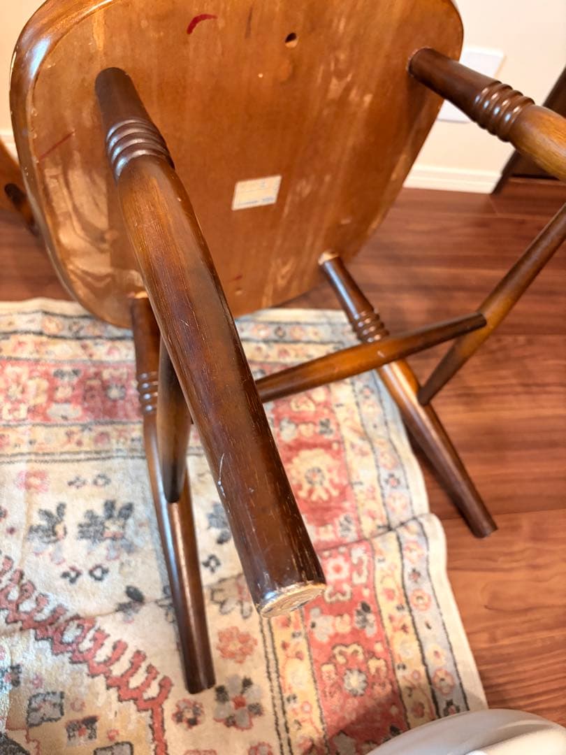 お値下げ！飛騨産業♡キツツキマーク♡昭和レトロダイニングチェア スピンドルバック