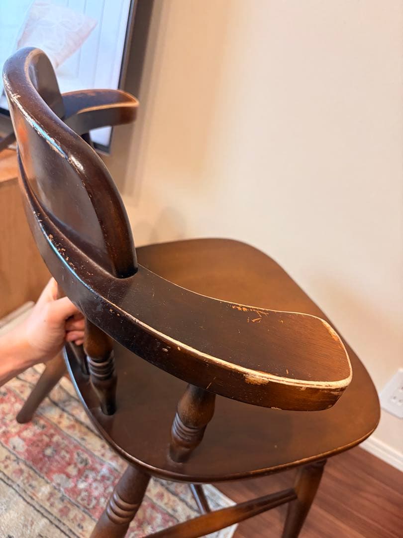 お値下げ！飛騨産業♡キツツキマーク♡昭和レトロダイニングチェア スピンドルバック