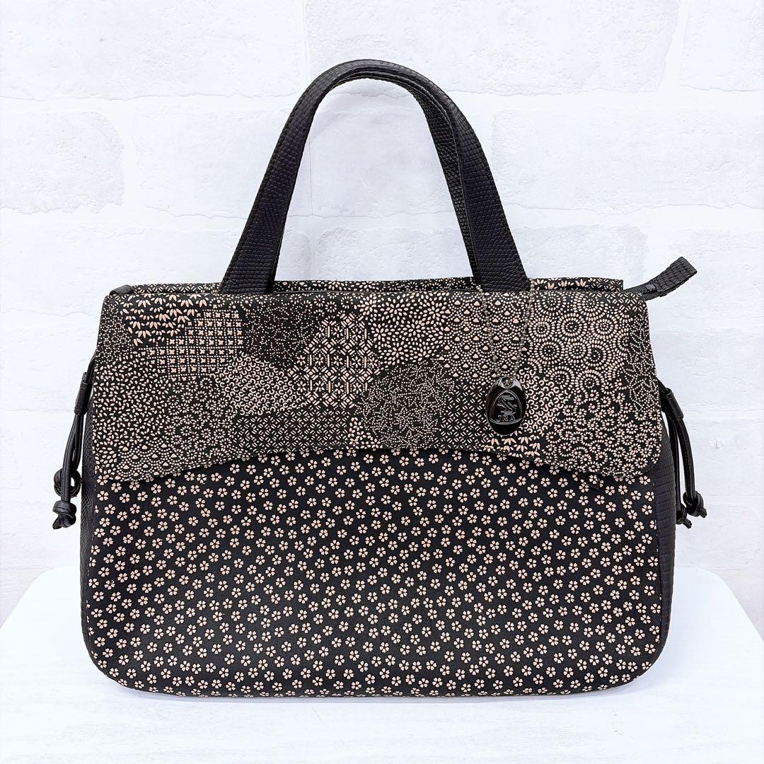 【shino】印傳 バッグ ショルダーバッグ ハンドバッグ 2WAY 柄