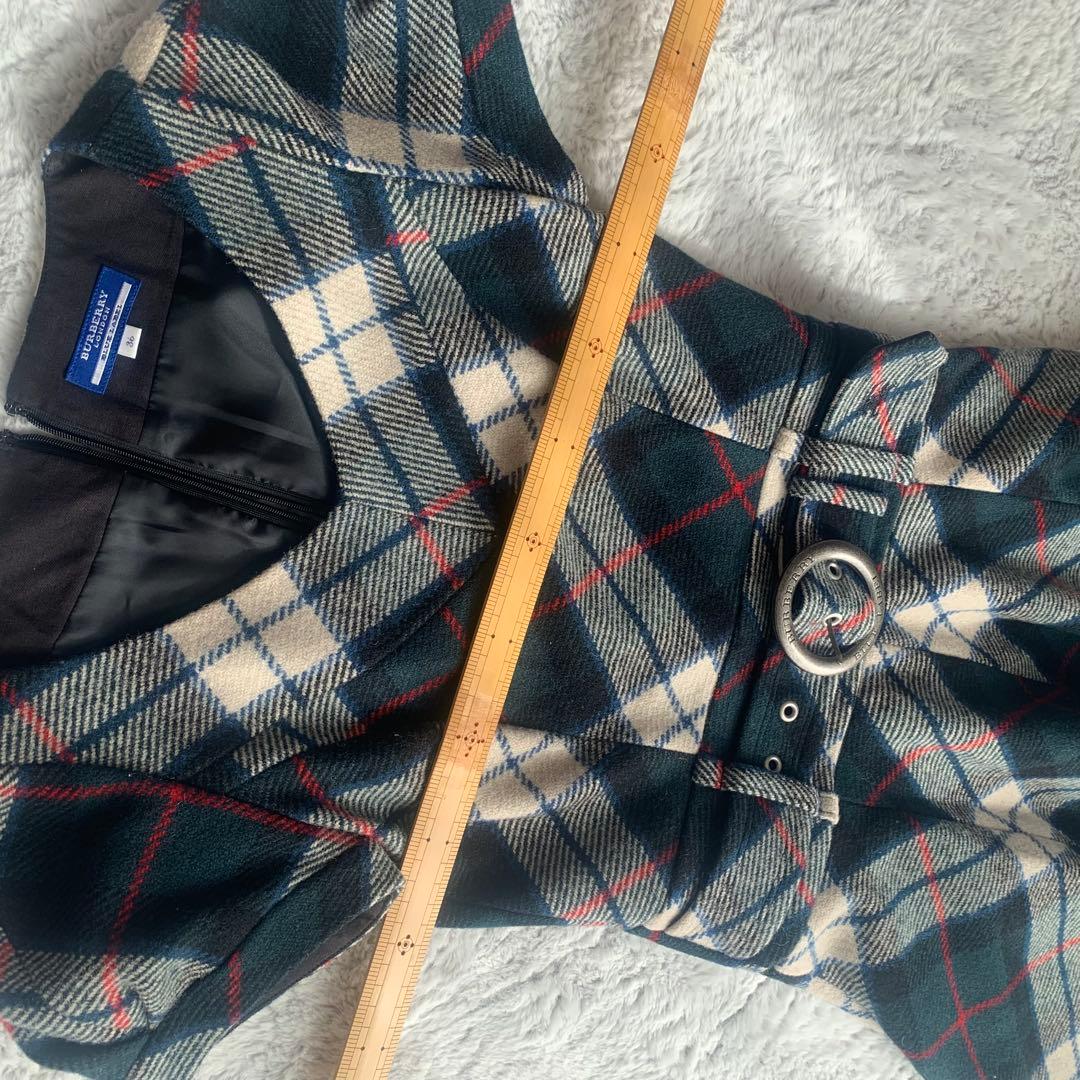 バーバリーブルーレーベル ノバチェックワンピース 西野カナ着用色違い　グリーン