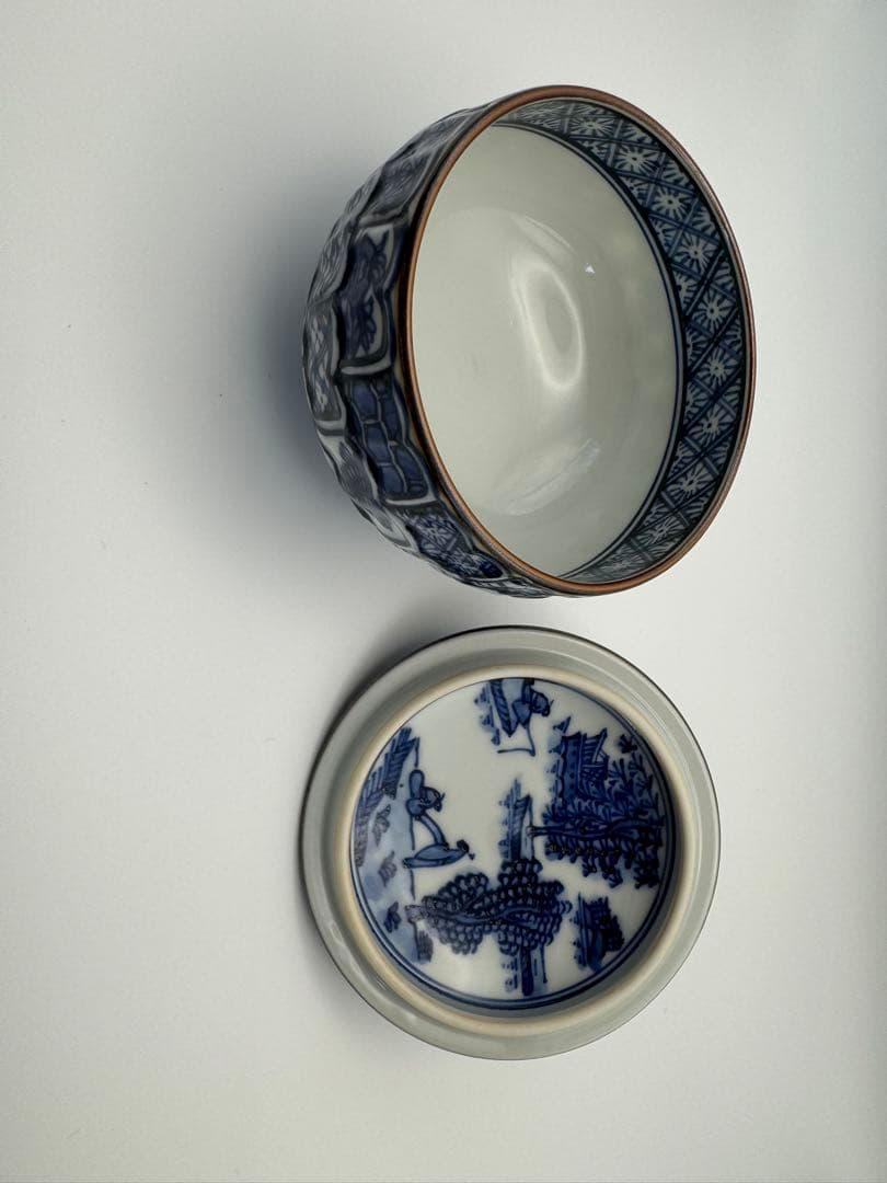 京焼 清水焼 壹楽 菊彫祥瑞 蓋付 お茶呑茶碗 5客 湯飲み 壱楽 湯呑みno2