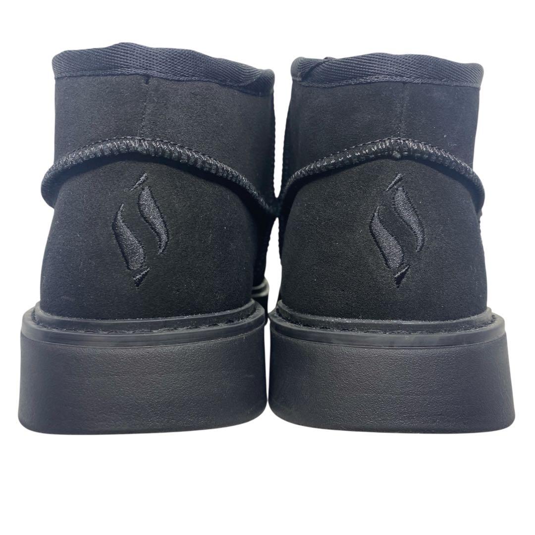 【極美品】 スケッチャーズ　24cm スリップインズ ムートンブーツ ブラック