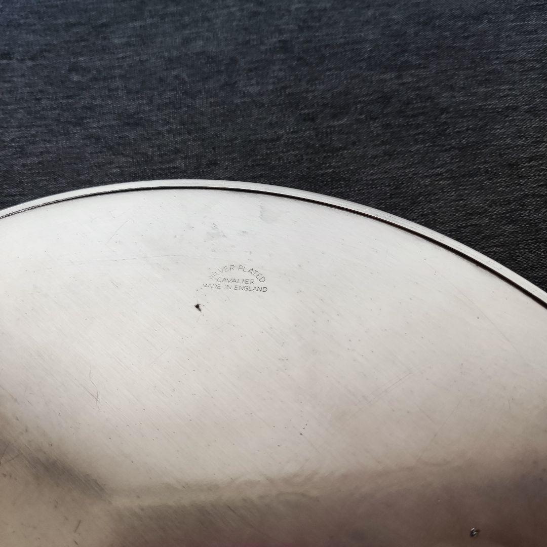 英国製　シルバープレート　ギャラリートレイ　サルヴァ
