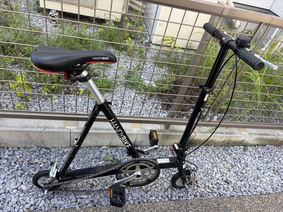 HANDYBIKE 折りたたみ自転車 ブラック　タイヤ故障
