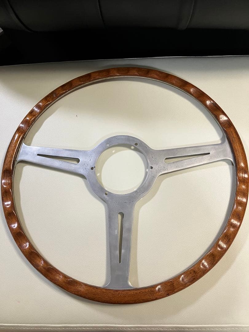 レスレストン　ウッド アルミ ステアリング 3本スポーク