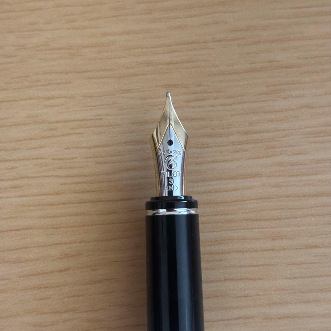 パイロット 万年筆 グランセ NC スターリングシルバー ストライプ M 廃盤