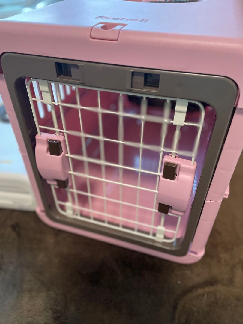 Richell ペットキャリー 2個セット ホワイト・ピンク