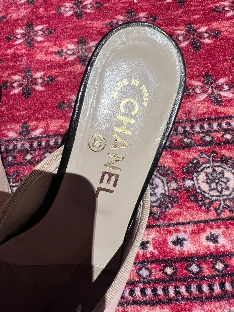 CHANEL ミュール サンダル ベージュ 黒 最終お値下げ