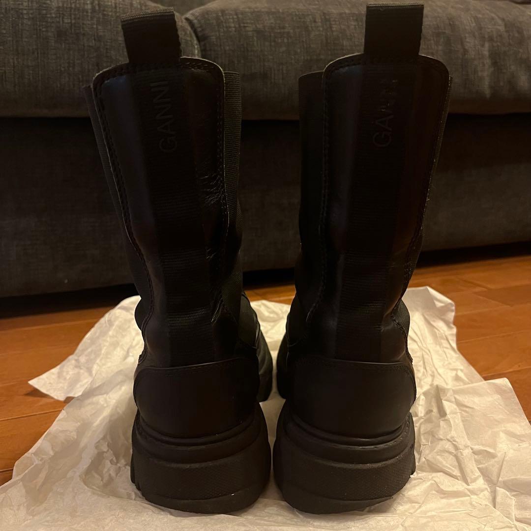 GANNI サイドゴア チェルシーブーツ ブラック L 38