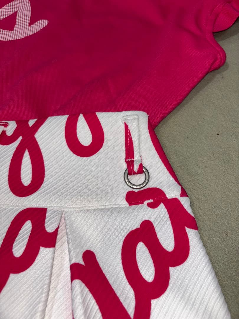 （はるれん）パーリーゲイツ 、筆記体ロゴグラフィック柄、セットアップ