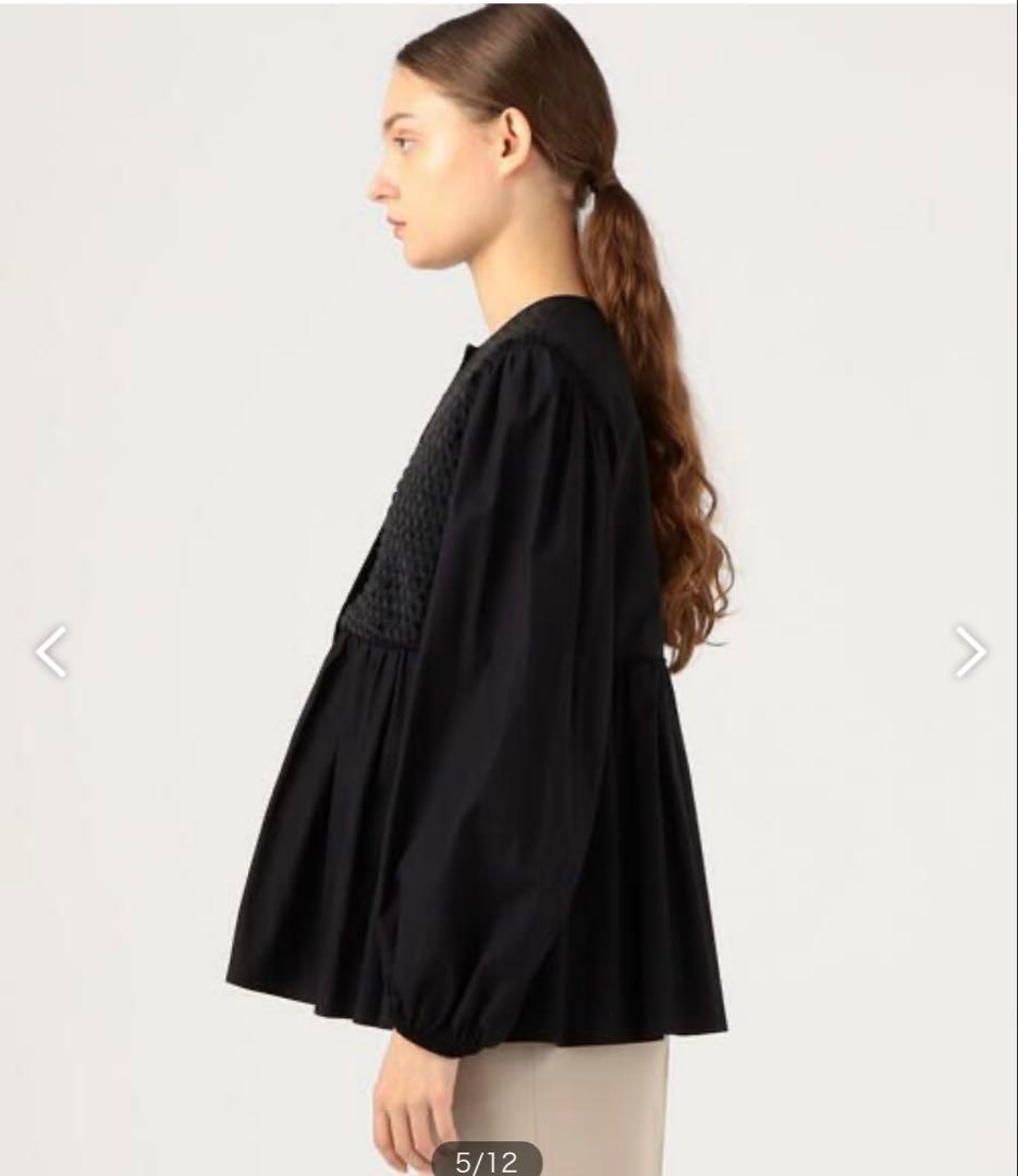 TOMORROWLAND ブラックコンビネーション ペプラムブラウスフリーサイズ