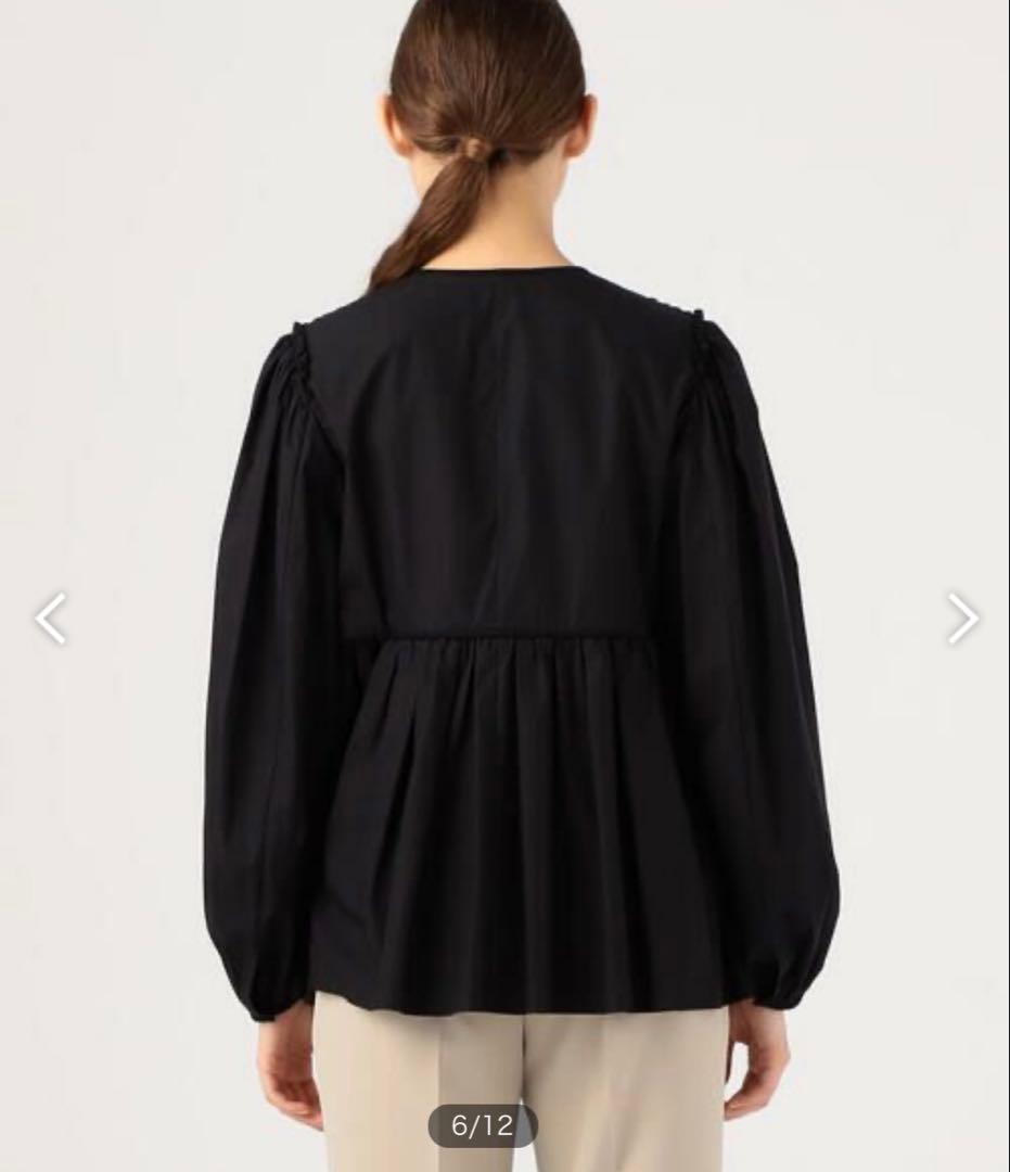 TOMORROWLAND ブラックコンビネーション ペプラムブラウスフリーサイズ