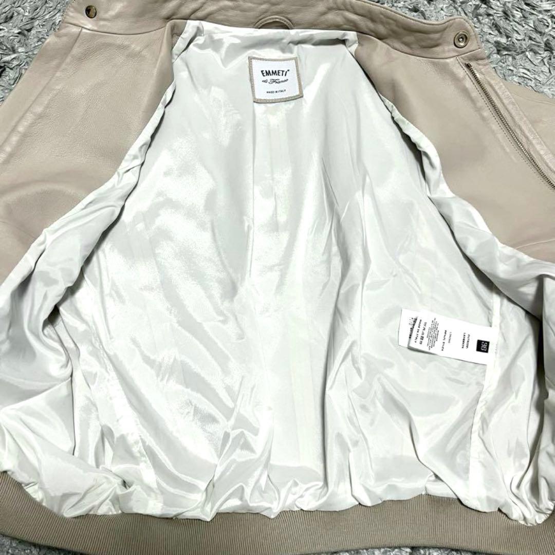 希少✨美品✨EMMETI エンメティ　レザー ブルゾン　ドルマン　定価15万