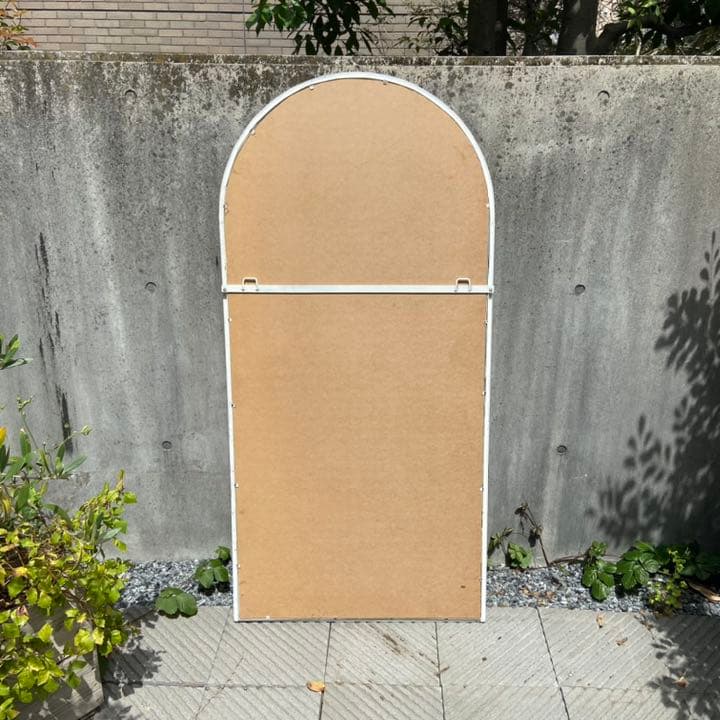 アンティーク　ウォールミラー　大型　ウィンドウフレーム