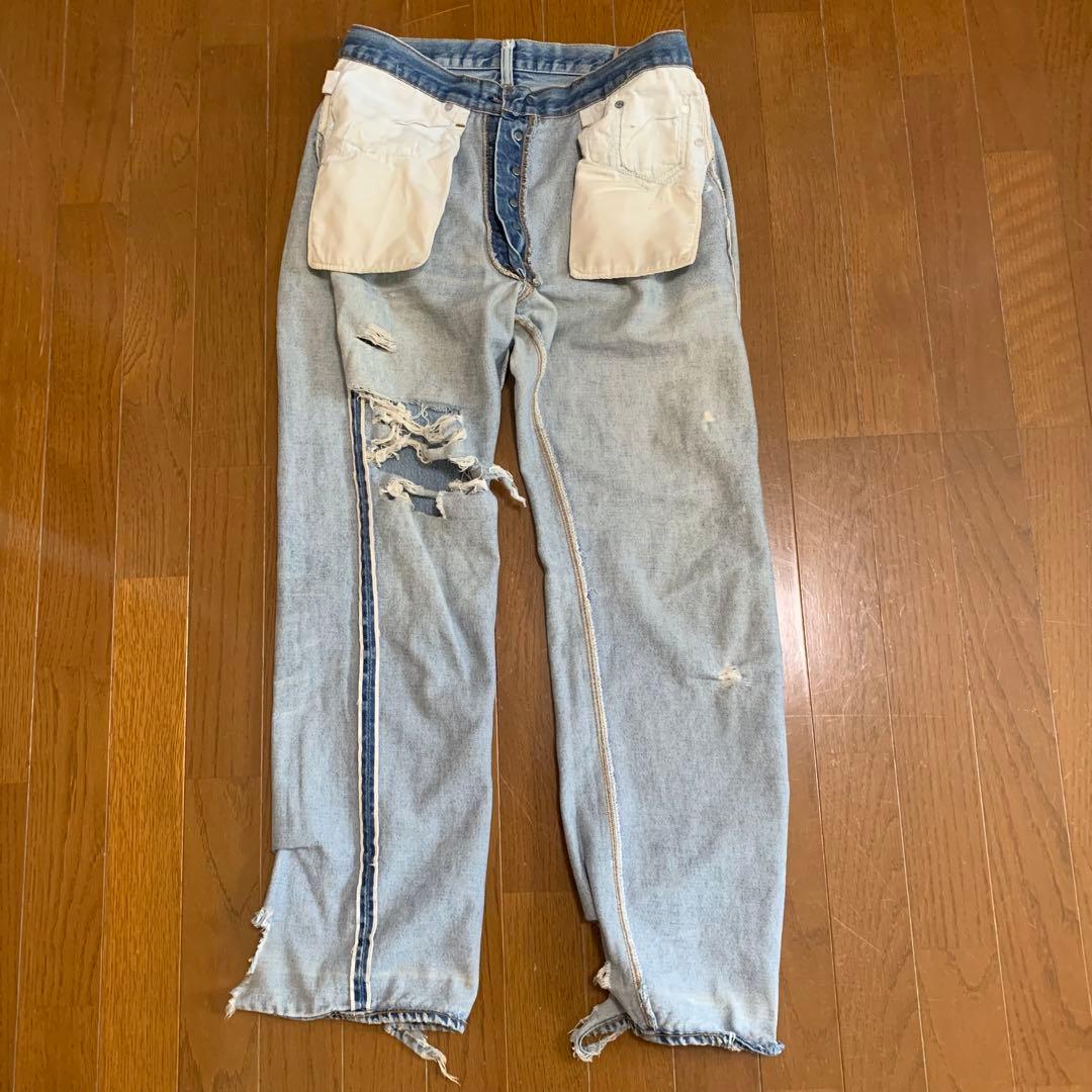 リーバイス 66後期 501 ボタン裏6 赤耳 ヴィンテージ デニム リペアなし