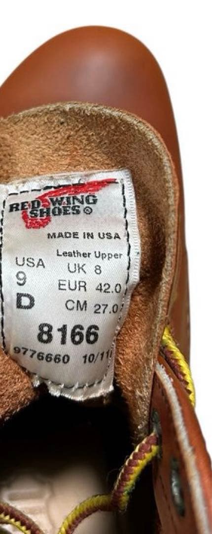 靴 RED WING 6-INCH CLASSIC ROUND 8166