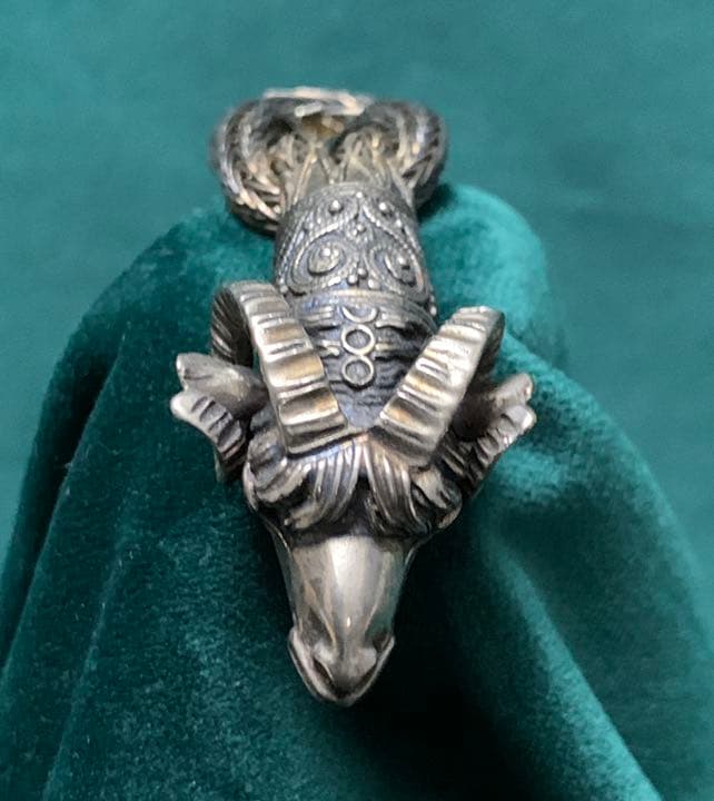 ギリシャアテネの銀製ネックレス、アンティーク美術工芸品