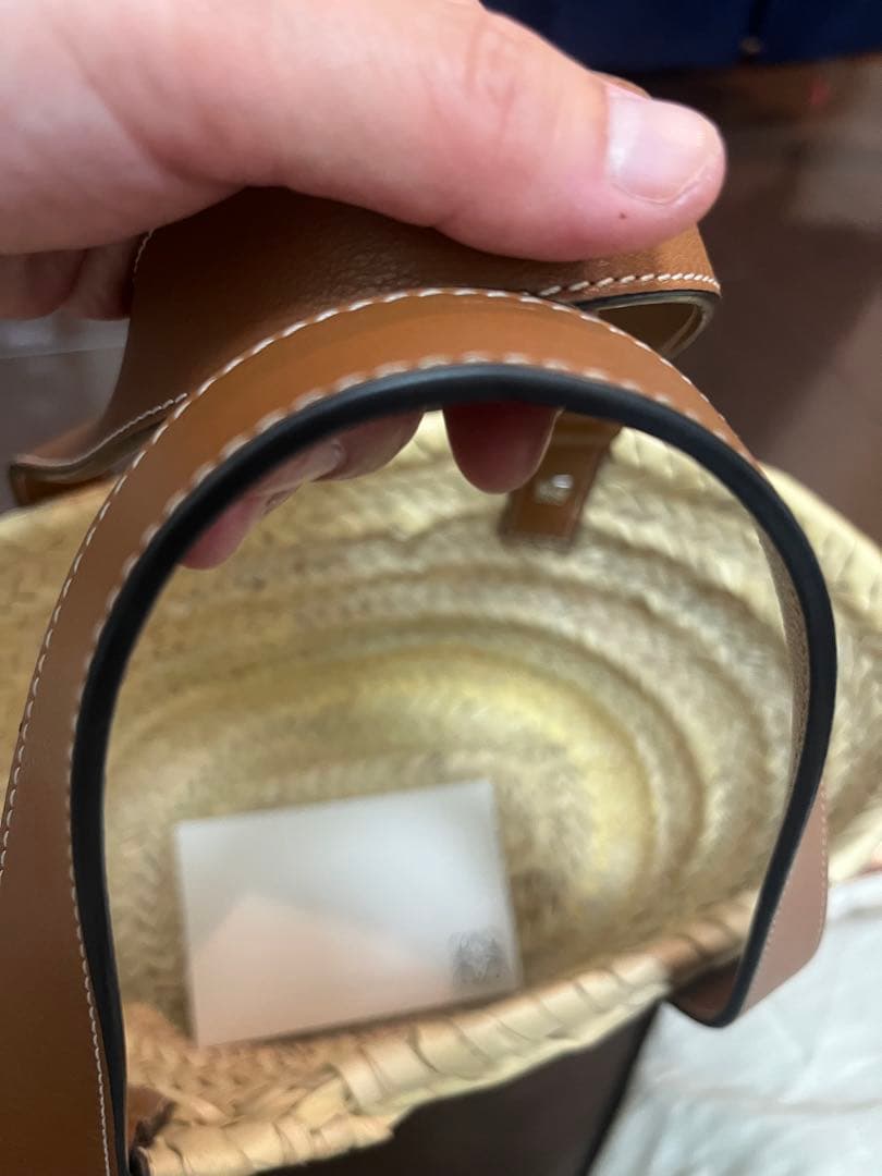 最終お値下げ　LOEWE かごバッグ ベージュ/ブラウン