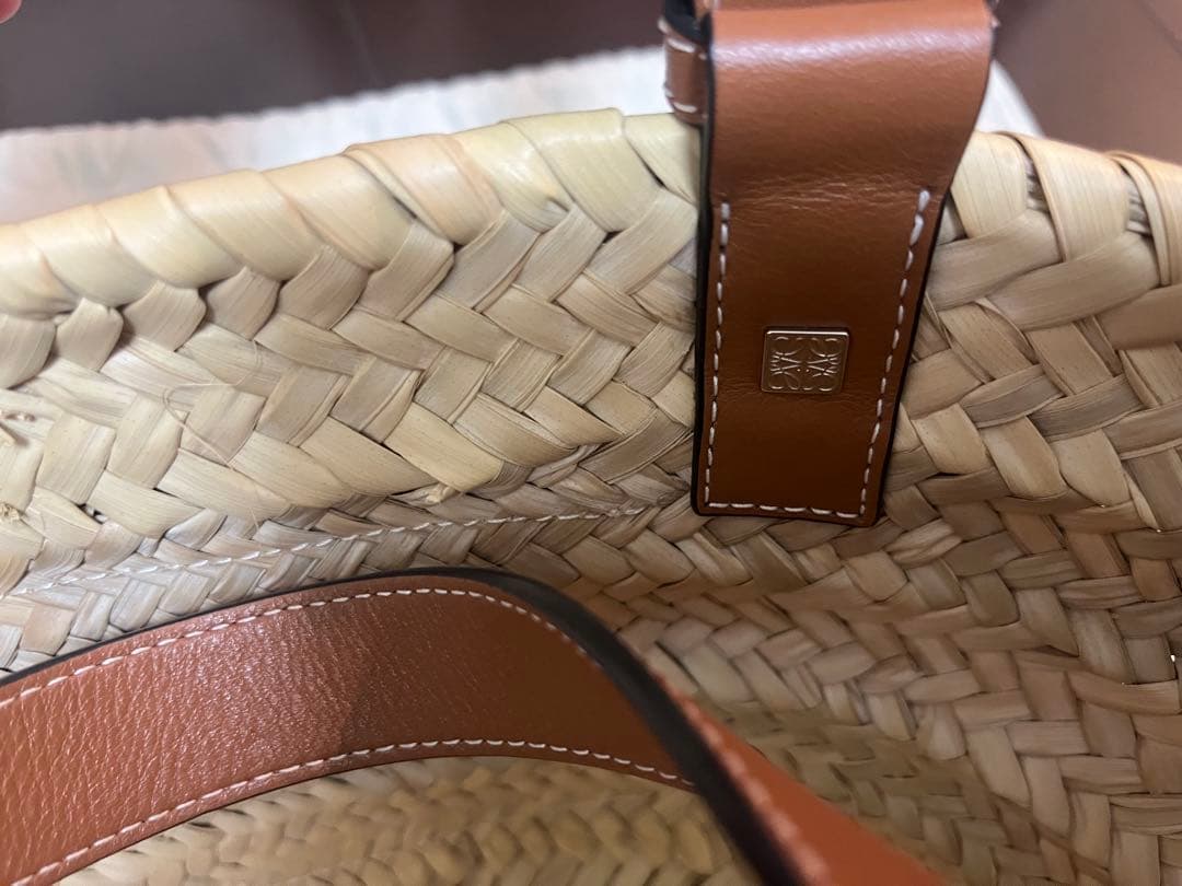 最終お値下げ　LOEWE かごバッグ ベージュ/ブラウン