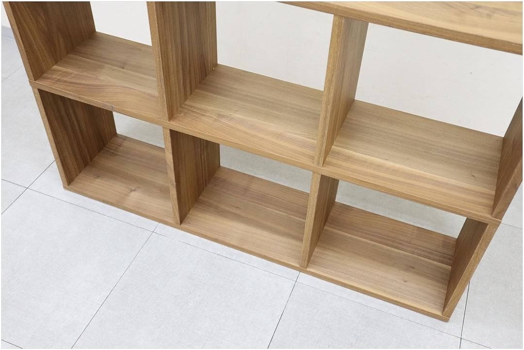 無印良品 MUJI スタッキングシェルフ　3段×2列・ウォールナット材 2段3列