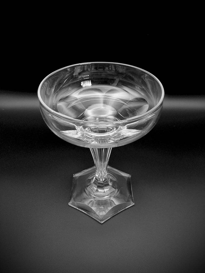 【高さ：13.2cm】アンティークバカラ シャンプノワーズ　クープグラス