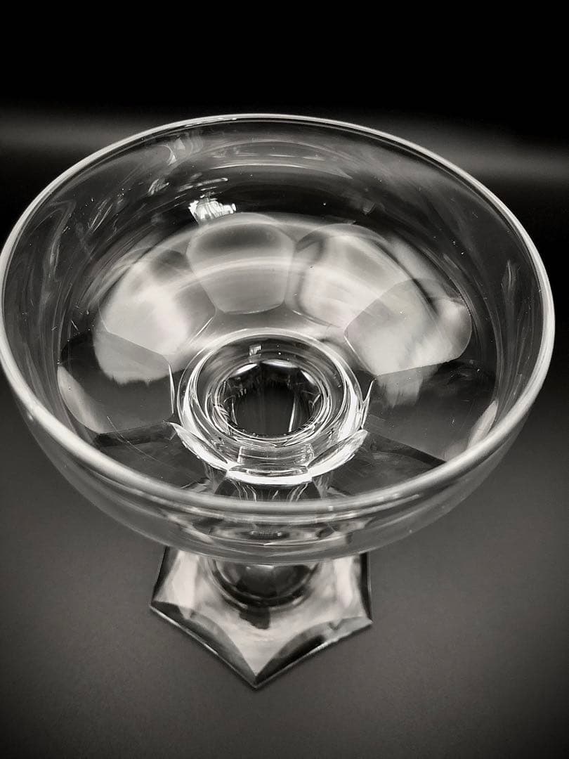 【高さ：13.2cm】アンティークバカラ シャンプノワーズ　クープグラス