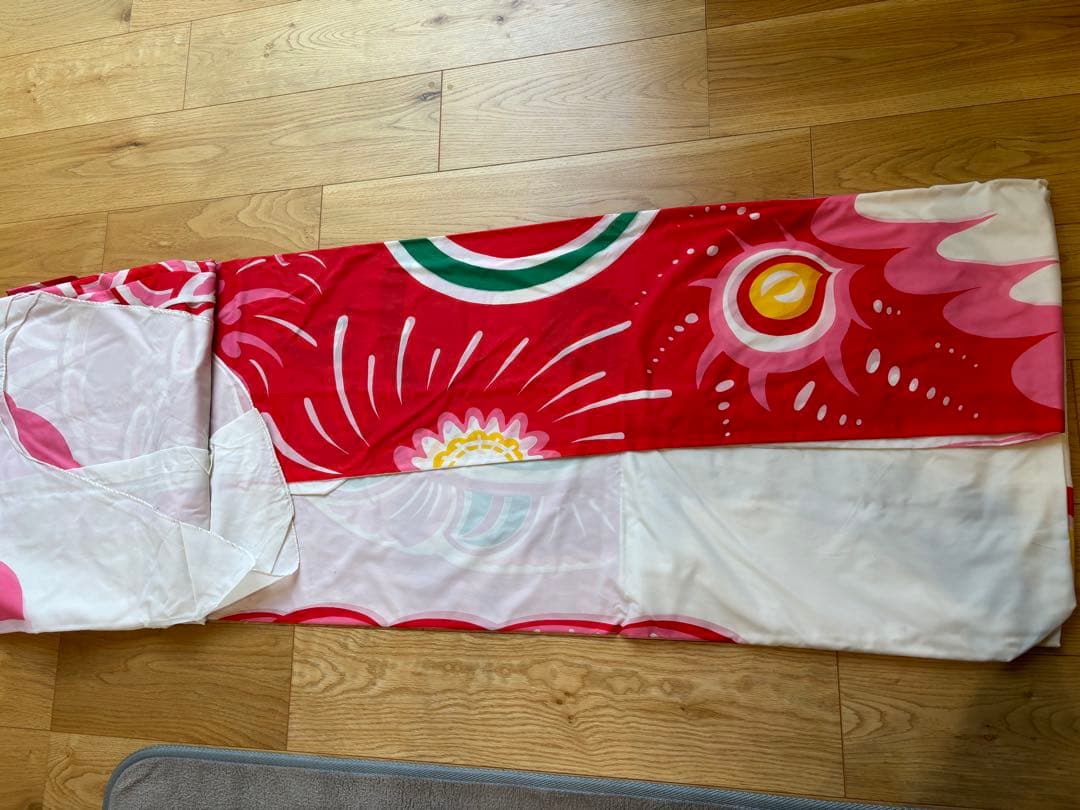 希少　鯉のぼり　赤8m　ユニチカナイロン　祝　日の出　鯉織　飛龍印