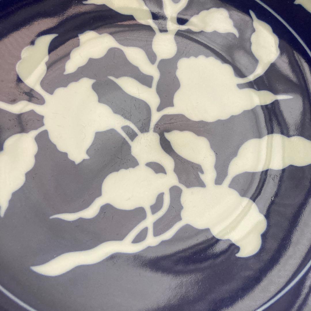 深川製磁 草花折枝白抜紋　中古品　個別販売