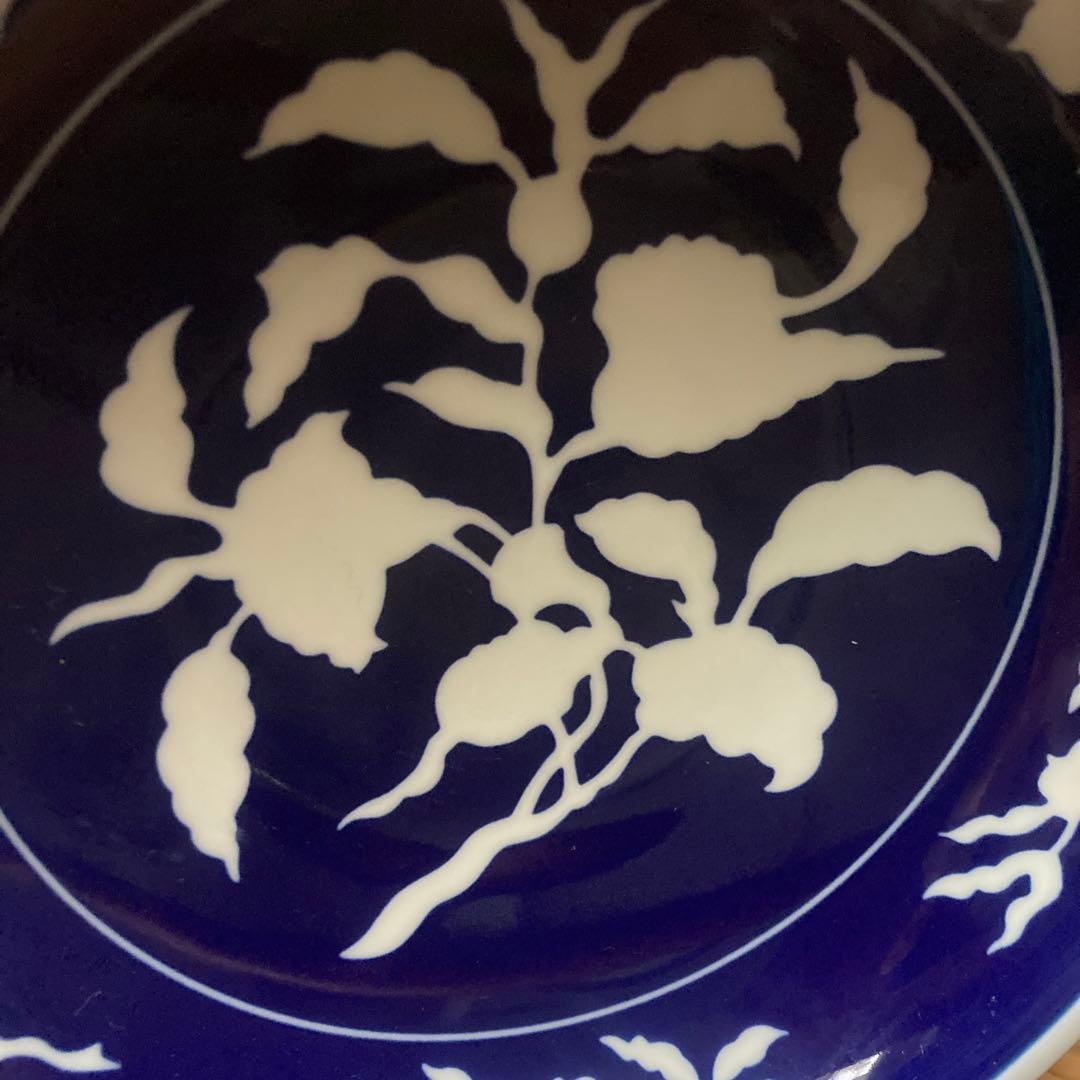 深川製磁 草花折枝白抜紋　中古品　個別販売