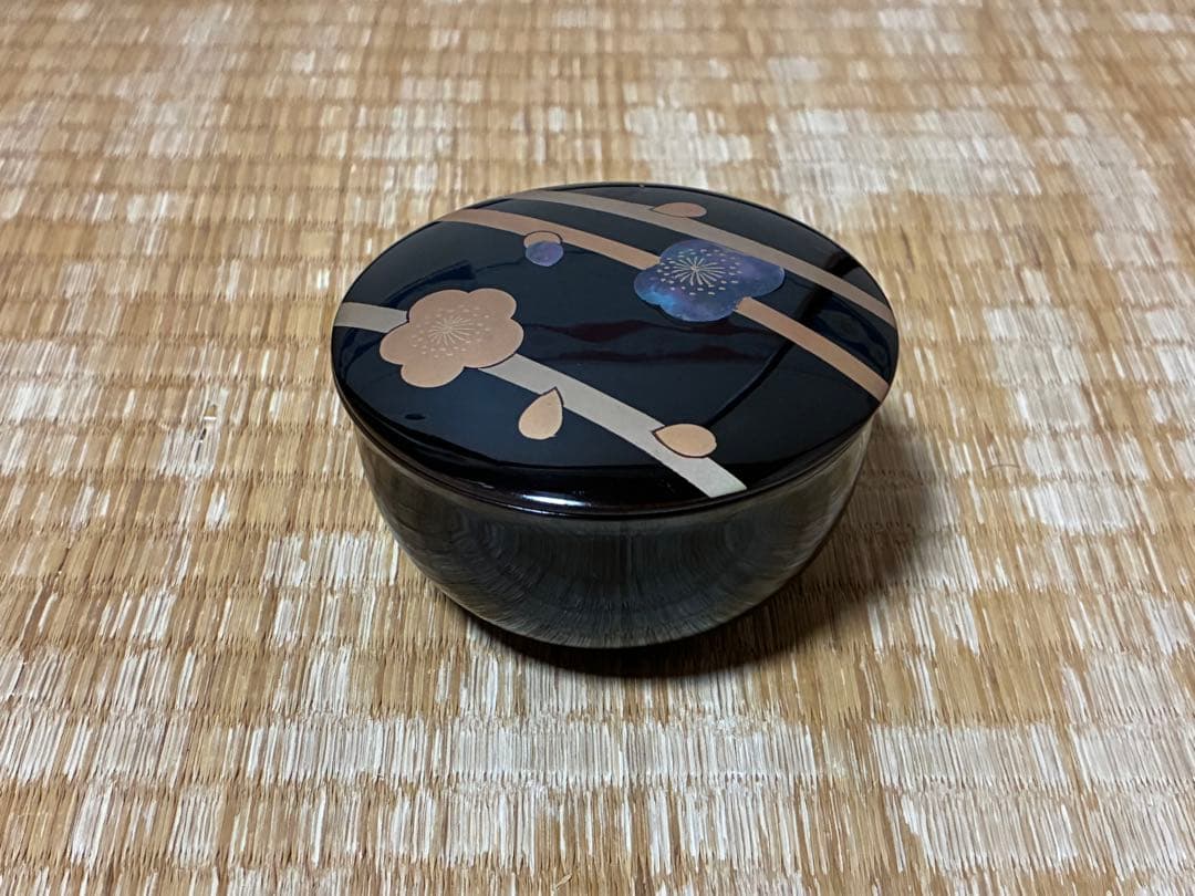 茶道具 塗師 【岡本 陽斎】春秋棗 なつめ 蒔絵 共箱