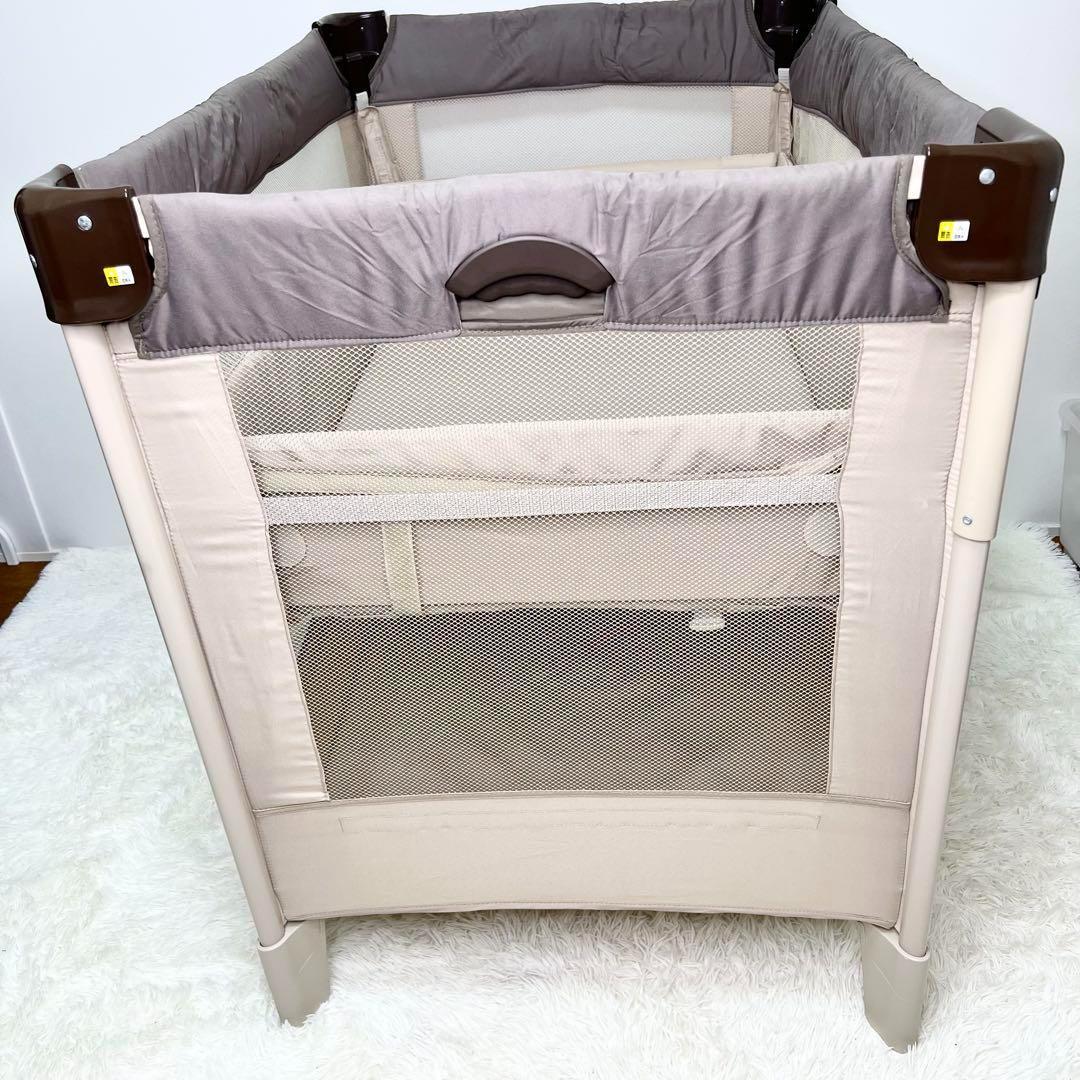 極美品 Aprica ココネルエアー ベビーベッド 折りたたみ 66047